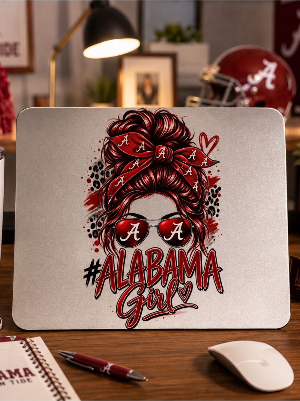 Alabama Girl Mousepad– Red and White Graphic